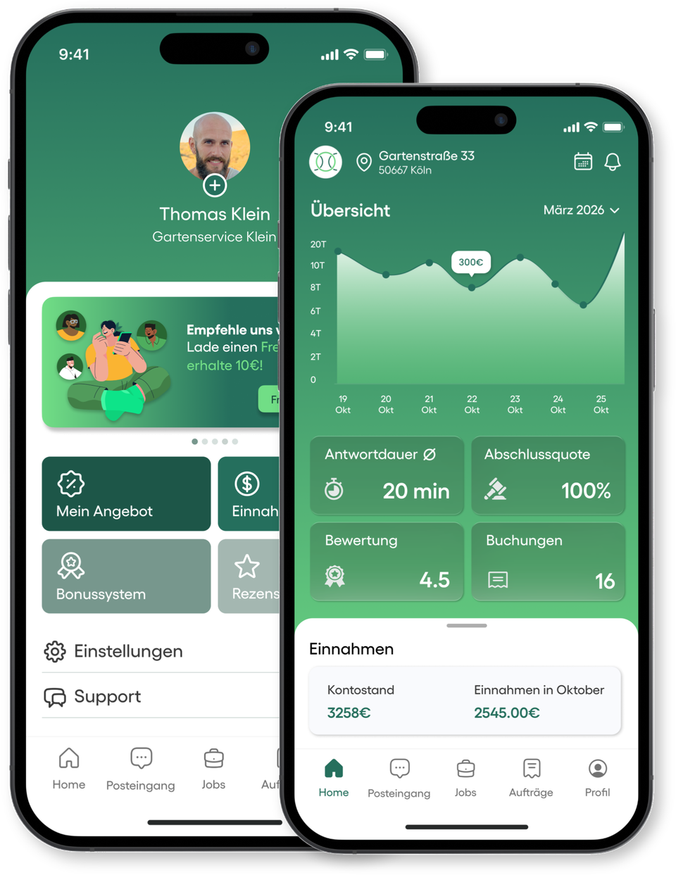Mockup der Locadas-App, entwickelt von Euantos Designs